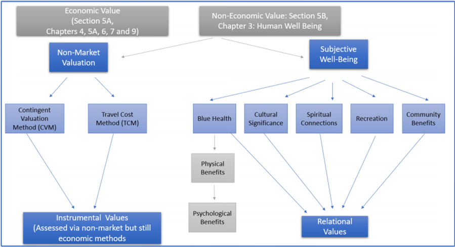 Figure I Conceptual framework for the relationship between oceans and human well-being