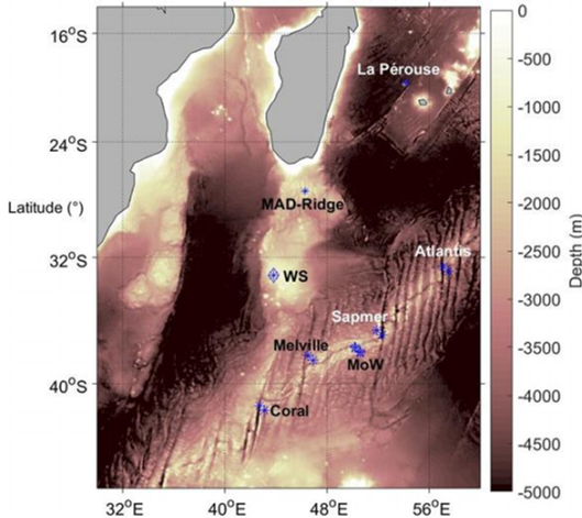 Figure VIII South-West Indian Ocean seamounts