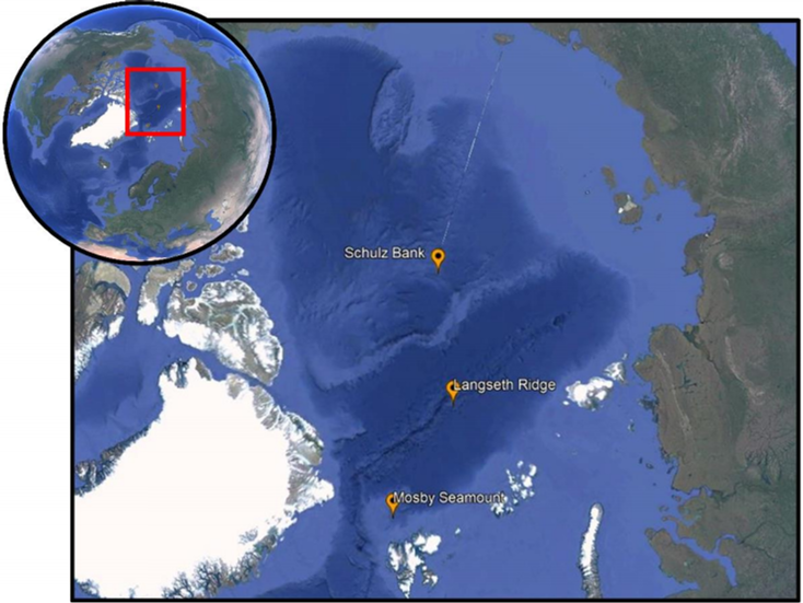 Figure III Location of few Arctic seamounts