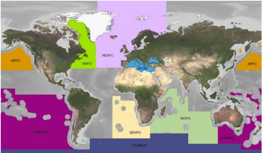 Figure II Map of regional fisheries management organizations